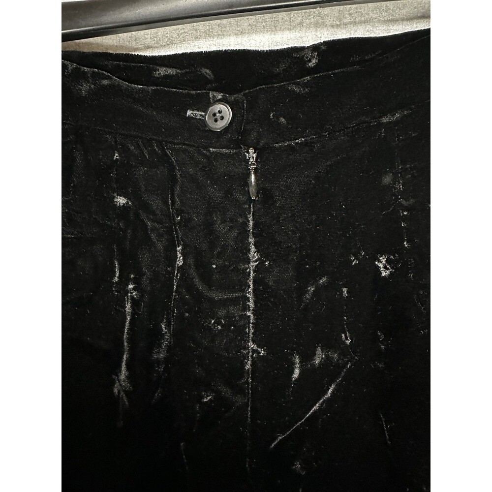 Vintage Nipon Coature 2 Piece Midi Skirt Suit Black Velour 4 Button Blazer - Picture 14 of 15